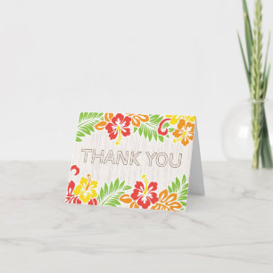 Remerciements La ketmie hawaïenne fleurit le carte de