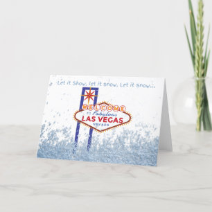Remerciements Laisser la neige Las Vegas carte de Noël