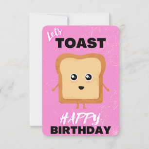 Remerciements Laisser Toast Plain rose joyeuse carte de voeux d'