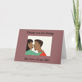 Remerciements L'amour de ma vie Carte