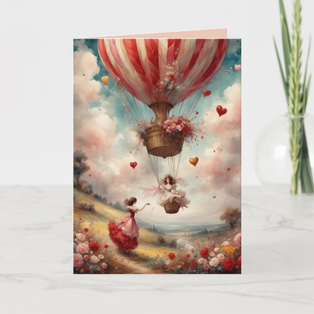 Remerciements L'amour est dans la carte de voeux Air Valentine (Devant)