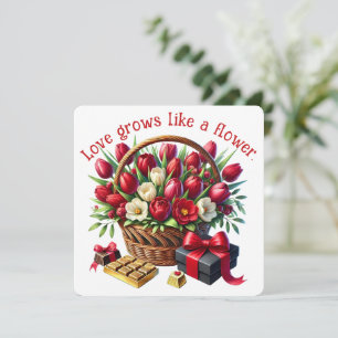 Remerciements L'amour grandit - Carte de la Saint-Valentin