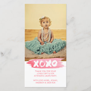 Remerciements L'aquarelle de XOXO embrasse le carte photo de