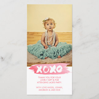 Remerciements L'aquarelle de XOXO embrasse le carte photo de