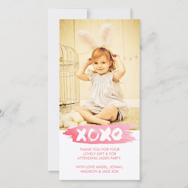 Remerciements L'aquarelle de XOXO embrasse le carte photo de (Devant)