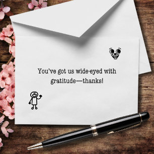 Remerciements Large Jeu Avec Gratitude Plié Carte de remerciemen