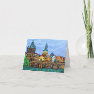Remerciements Les couleurs de la carte de voeux de Prague par Li