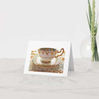 Remerciements Les mercis vintages de carte vierge de tasse de