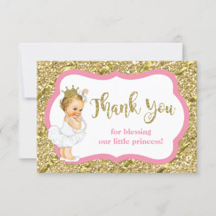 Remerciements Little Princess Carte de remerciements, Parties sc