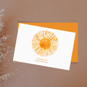 Remerciements Little Ray of Sunshine baby shower Carte de remerc