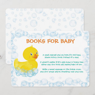 Remerciements Livre Canard en Caoutchouc pour Carte de Bébé