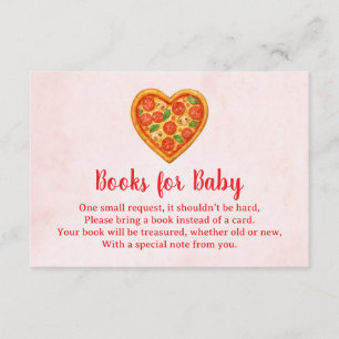 Remerciements Livres de pizza en forme de cœur pour carte bébé  