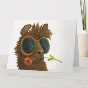 Remerciements Llamas à Shades : Carte de voeux de mai 8,5"x11"