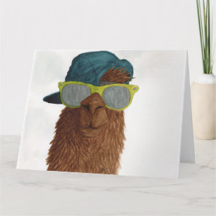 Remerciements Llamas in Shades : Carte de voeux de juin 8,5"x11"