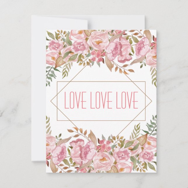 Remerciements LOVE - Art pour la charité - Carte de voeux (Devant)