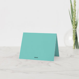 Remerciements Lumière Turquoise, Lumières du Nord Plié Carte de