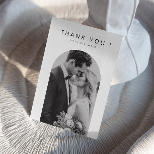 Remerciements M. et Mme Photo Carte de Remerciement Mariage en P