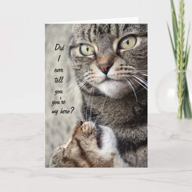 Remerciements Ma carte de chat Hero (Devant)
