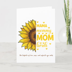 Remerciements Maman, maman BRUH Carte de fête des mères