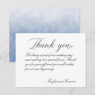 Remerciements Mariage de calligraphie classique Carte de remerci