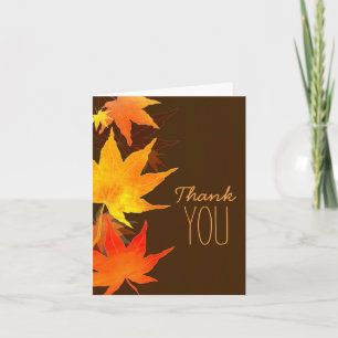 Remerciements Mariage de l'érable d'automne Carte de remerciemen