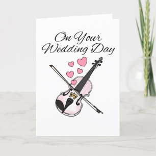 Remerciements Mariage de violon carte violoniste cordes musicien