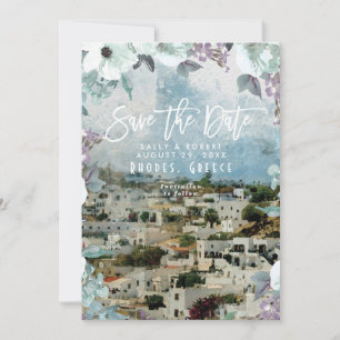 Remerciements Mariage d'été de Rhodes Grèce enregistrer la carte