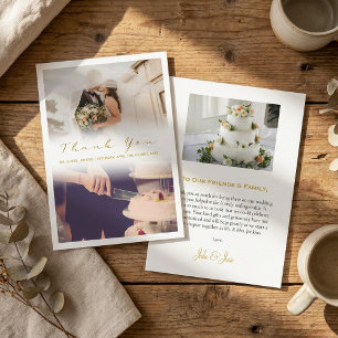 Remerciements Mariage romantique photo effet disparu carte de re