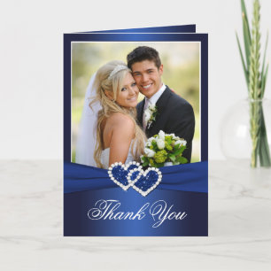 Remerciements Marine Celtic Love Knot Photo Carte de remerciemen