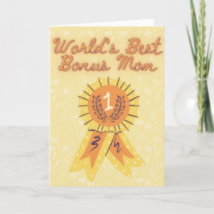 Remerciements Meilleur Bonus Maman Carte de la Fête des Mères du