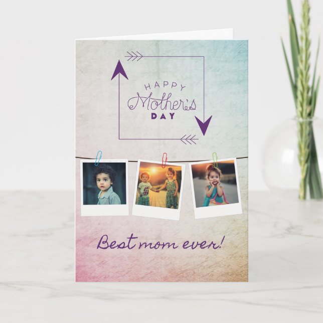 Remerciements Meilleure maman jamais Carte photo de la fête des  (Devant)