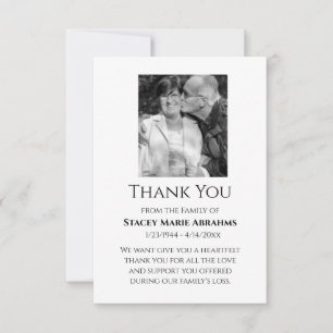Remerciements Merci, Carte de sympathie, Perte