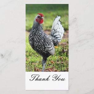 Remerciements Merci, carte photo de coq