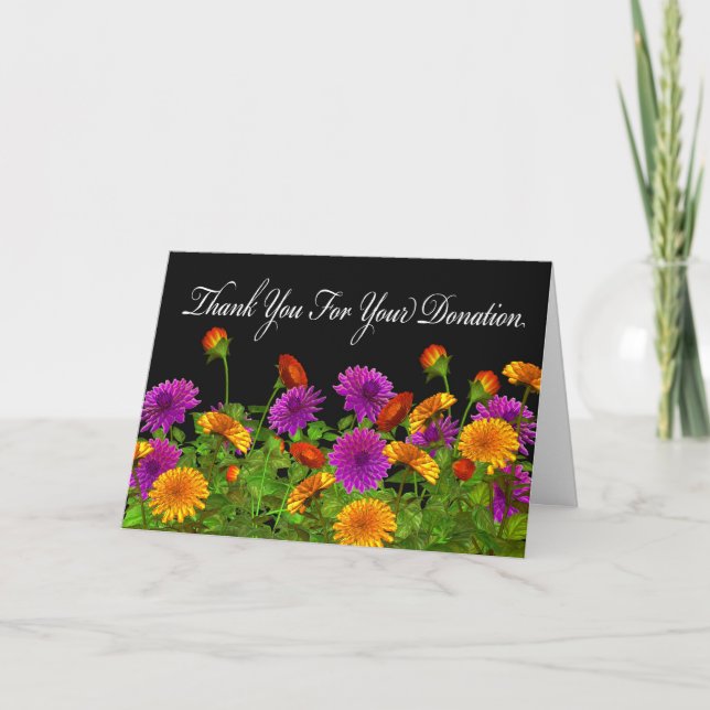 Remerciements Merci, pour la carte de voeux de donation (Devant)