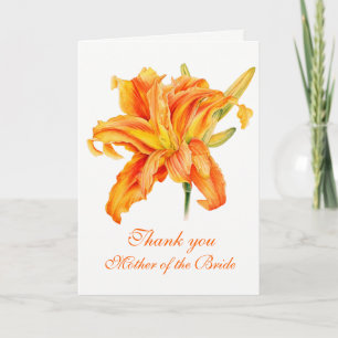 Remerciements Mère de daylily de mariage du carte de