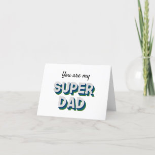 Remerciements Message personnalisé pour Superdad Carte de remerc