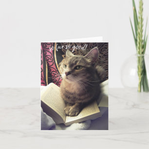 Remerciements Mew l'a fait ! Cat Pun Étudier la carte de diplôme