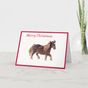 Remerciements Miniature Horse Joyeuse Carte de Noël