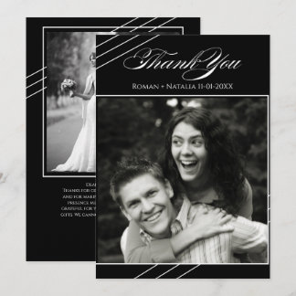 Remerciements Minimaliste Carte de Remerciement de Mariage Éléga