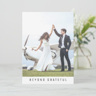 Remerciements Moderne au-delà de Grateful 2 Carte de remerciemen