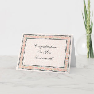 Remerciements Motifs et frontières 1 Carte de voeux de retraite