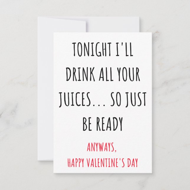 Remerciements Naughty Valentines carte de jour pour lui & elle (Devant)