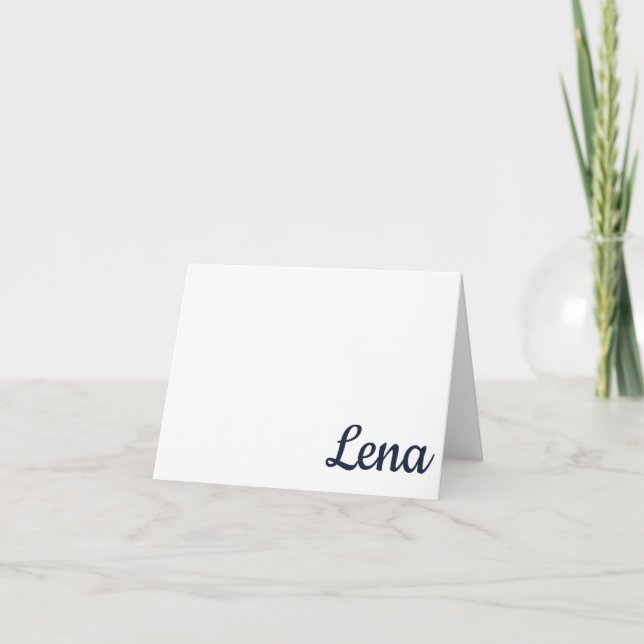 Remerciements NAVY, RED Oxford, MS Carte de note personnalisée (Devant)