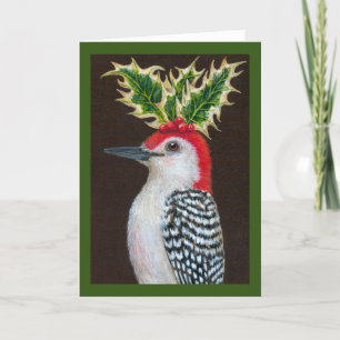 Remerciements Nick la carte de Noël du pic-vert à ventre rouge