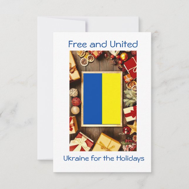 Remerciements Noël en Ukraine, carte de Noël (Devant)