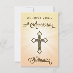 Remerciements Nom de la carte de prière 10e Croix anniversaire d
