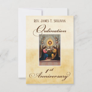 Remerciements Nom de la carte de prière 1ère Ordination Annivers