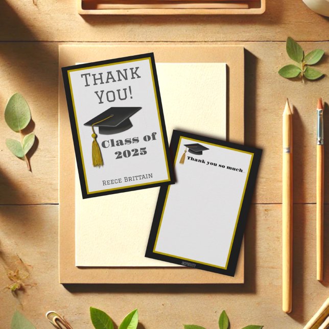 Remerciements Nom personnalisé moderne Carte de capot de graduat (Créateur téléchargé)