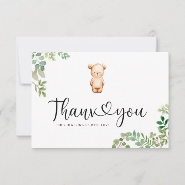 Remerciements Nous pouvons à peine attendre la carte de remercie (Devant)