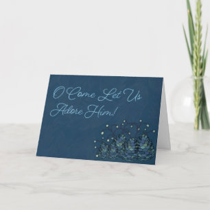 Remerciements Ô venez adorons-Le Carte de Noël